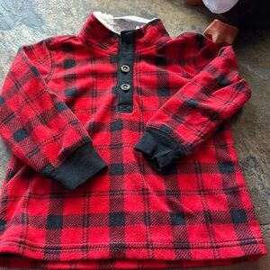 Toddler boys Buffalo plaid fleece top